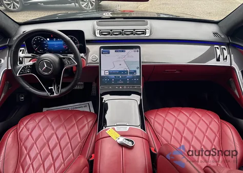 2022 Mercedes-Benz S 580 4Matic из США, поврежденный, VIN W1K6G7GB3NA129301